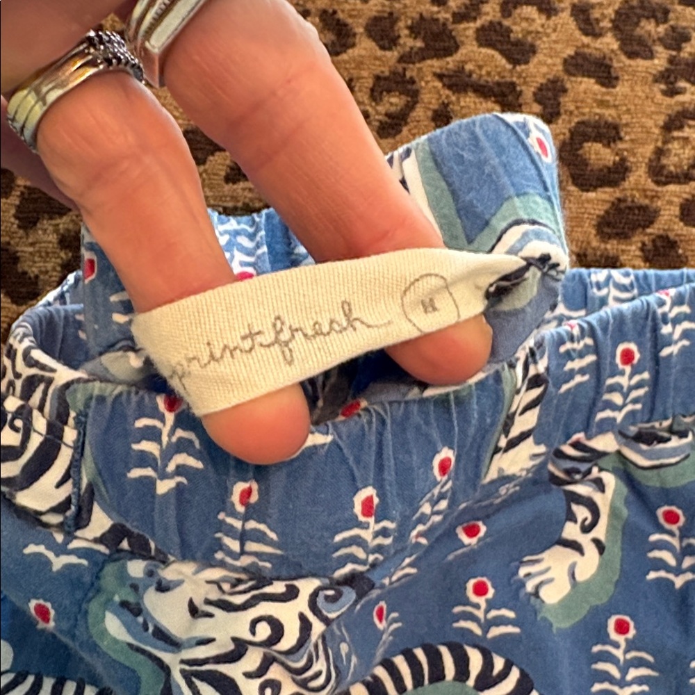 Printfresh Blue “Tiger Queen” Pajama Pants, Size Medium - Picture 6 of 8